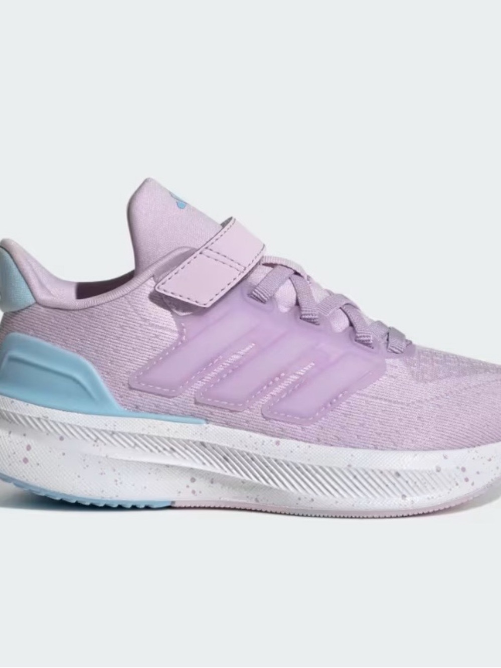 adidas Kids Lilac Sneakers with Light Blue Heel Accent